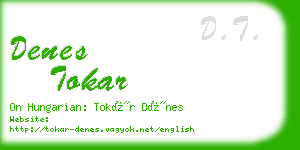 denes tokar business card